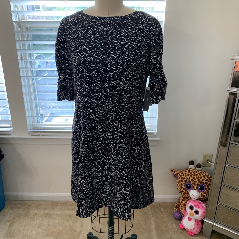 IMNYC black and white dotted dress